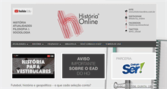 Desktop Screenshot of historiaonline.com.br